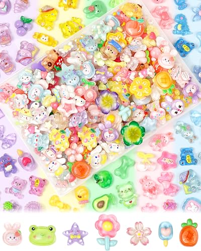 FIVEIZERO Niedliche Schleim-Charms, Großpackung – Kawaii-Anhänger mit flacher Rückseite, Kunstharz-Anhänger zum Basteln, Mini-Dekodier-Acryl-Verzierungen für Handy-Junk-Hüllen, Scrapbooking und FIVEIZERO Niedliche Schleim-Charms, Großpackung – Kawaii-Anhänger mit flacher Rückseite, Kunstharz-Anhänger zum Basteln, Mini-Dekodier-Acryl-Verzierungen für Handy-Junk-Hüllen, Scrapbooking und von FIVEIZERO