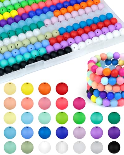 FIVEIZERO kleine Silikonperlen, 30 Farben, 9 mm, runde Gummiperlen, gemischte Farben, Silikonperlen, Großpackung für DIY und Schlüsselanhänger, Zubehör, Basteln, 180 Stück FIVEIZERO kleine Silikonperlen, 30 Farben, 9 mm, runde Gummiperlen, gemischte Farben, Silikonperlen, Großpackung für DIY und Schlüsselanhänger, Zubehör, Basteln, 180 Stück von FIVEIZERO