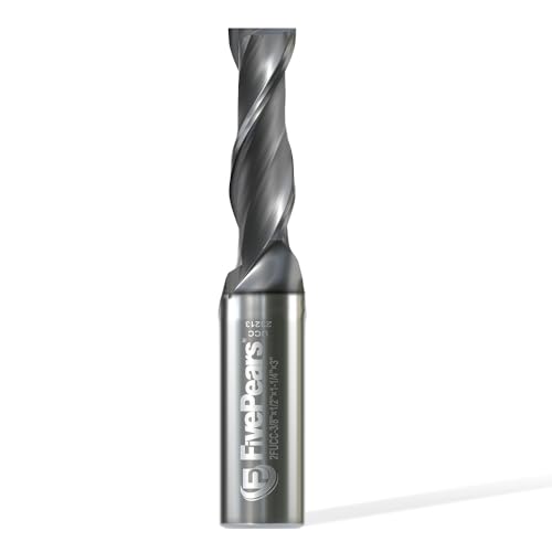 FivePears Up Cut Spiralfräser für CNC mit extremer Lebensdauer beschichtet, 3/8 Zoll Schnittdurchmesser, 3,8 cm Schnittlänge, 1/2 Zoll Schaft, Hartmetall-Schaftfräser für Holzschnitzen, Gravieren FivePears Up Cut Spiralfräser für CNC mit extremer Lebensdauer beschichtet, 3/8 Zoll Schnittdurchmesser, 3,8 cm Schnittlänge, 1/2 Zoll Schaft, Hartmetall-Schaftfräser für Holzschnitzen, Gravieren von FIVEPEARS