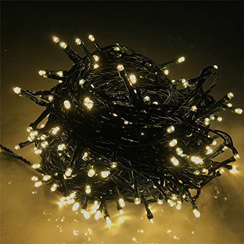 FIVMEN Lichterkette Außen Innen 50m 500 LED Lichterketten Strom mit Stecker 8 Modi Wasserdicht IP44 Warmweiß Partylichterkette für Weihnachten Hochzeit Halloween FIVMEN Lichterkette Außen Innen 50m 500 LED Lichterketten Strom mit Stecker 8 Modi Wasserdicht IP44 Warmweiß Partylichterkette für Weihnachten Hochzeit Halloween von FIVMEN