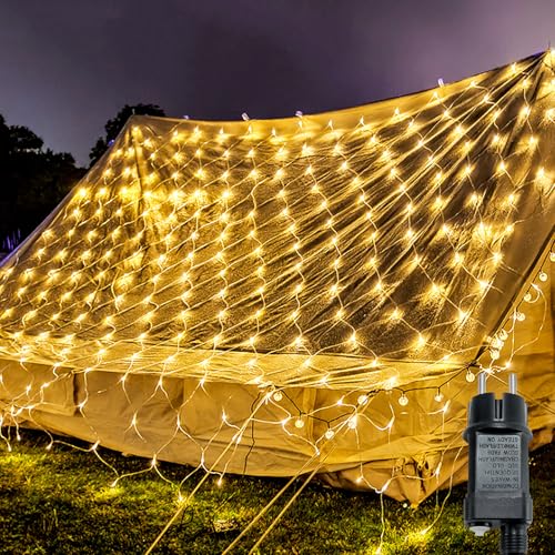 FIVMEN Lichternetz Außen Innen 6x4 m 480 LED Lichterkette Netz Strom mit EU Stecker 8 Modi Wasserdicht IP44 Warmweiß Weihnachtsbeleuchtung für Weihnachten Hochzeit Halloween FIVMEN Lichternetz Außen Innen 6x4 m 480 LED Lichterkette Netz Strom mit EU Stecker 8 Modi Wasserdicht IP44 Warmweiß Weihnachtsbeleuchtung für Weihnachten Hochzeit Halloween von FIVMEN