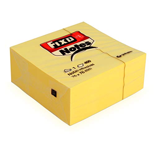 Cubo 400 Klebepads 76 x 76 mm Fixo Amarillo von Fixo