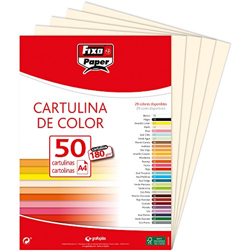 Fixo 11110344 – Pack von 50 Karton, A4, elfenbeinfarben von Fixo