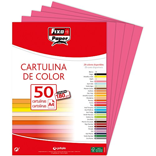 Fixo 11110354 – Pack von 50 Karton, A4, Fuchsia von Fixo