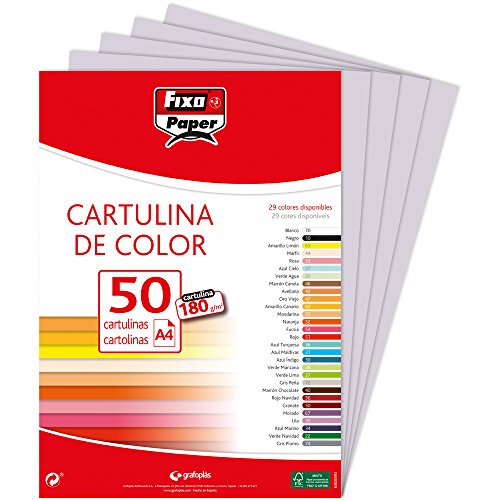 Fixo 11110372 – Pack von 50 Karton, A4, Perlgrau Fixo 11110372 – Pack von 50 Karton, A4, Perlgrau von Fixo