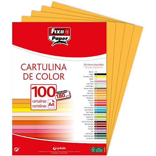 Fixo 11110447 – Pack 100 Karton, A4, gold von Fixo