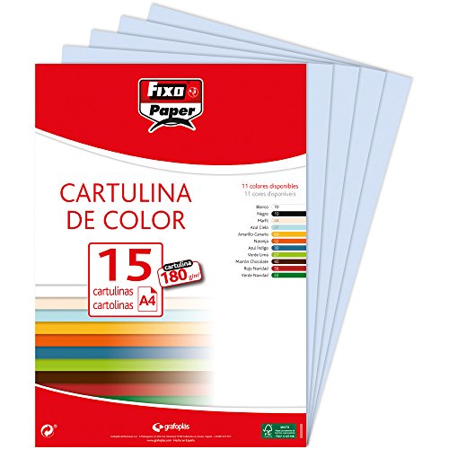 Fixo 11110637 – Pack von 15 Karton, A4, himmelblau Fixo 11110637 – Pack von 15 Karton, A4, himmelblau von Fixo