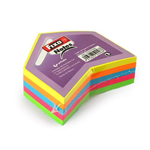 Fixo Haftnotizblock mit 250 Haftnotizen, 76 x 76 mm, Neonfarben Fixo Haftnotizblock mit 250 Haftnotizen, 76 x 76 mm, Neonfarben von Fixo