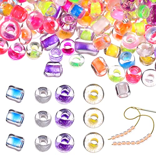 FIXOSHEE 1 Packung Fluoreszierende Perlen Miniaturperlen für Armbänder und Bastelprojekte Bunten Farben für Kreative Schmuckherstellung von FIXOSHEE