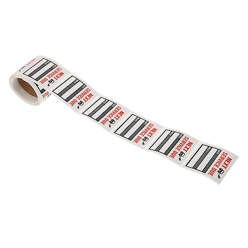 FIXOSHEE 1 Rolle Auto Wartungs Erinnerung Aufkleber Selbstklebende Labels für Fahrzeugpflege Praktische Erinnerungssticker für und Wartungsservice Schwarz Einfach Anwendbar Rückstandsfrei von FIXOSHEE