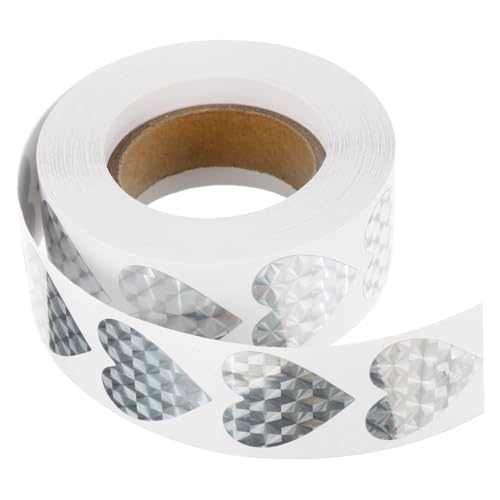 FIXOSHEE 1 Rolle Dekorative Siegelaufkleber Herzaufkleber für Hochzeiten Verpackungen Silber Praktische Etiketten für Kreative Dekorationen und Geschenksendungen FIXOSHEE 1 Rolle Dekorative Siegelaufkleber Herzaufkleber für Hochzeiten Verpackungen Silber Praktische Etiketten für Kreative Dekorationen und Geschenksendungen von FIXOSHEE