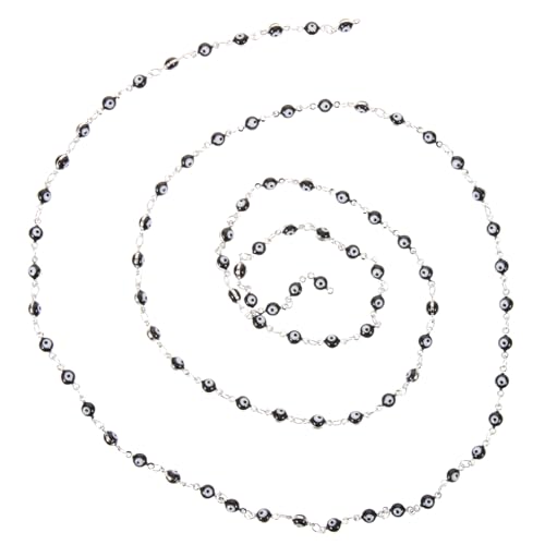 FIXOSHEE 1 Rolle Diy-schmuckkette Herstellung Von Kettenschmuck Anhänger Für Die Herstellung Von Halsketten Rostfrei Kettenmasse Silberkette Dekorativ Schmuckzubehör Klein Black Metall von FIXOSHEE