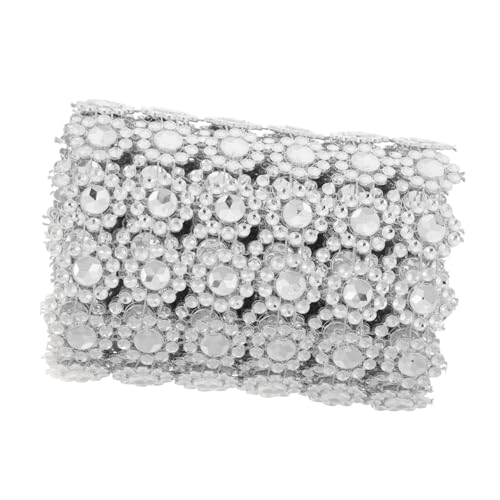 FIXOSHEE 1 Rolle Reihiges Strassband für DIY Funkelndes Rhinestone Mesh Strapazierfähiges Dekorationsband Yards Silberfarben für Kleidung und Bastelprojekte FIXOSHEE 1 Rolle Reihiges Strassband für DIY Funkelndes Rhinestone Mesh Strapazierfähiges Dekorationsband Yards Silberfarben für Kleidung und Bastelprojekte von FIXOSHEE