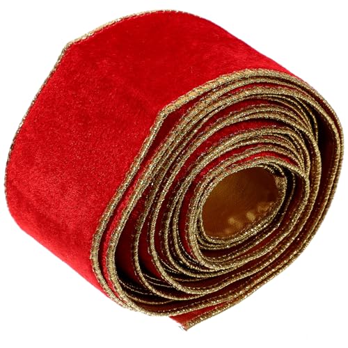 FIXOSHEE 1 Rolle Rotes Samtband für DIY Schneidbares Geschenkband für Verpackungen Bastelarbeiten und Dekorationen für Weihnachten und Besondere Anlässe FIXOSHEE 1 Rolle Rotes Samtband für DIY Schneidbares Geschenkband für Verpackungen Bastelarbeiten und Dekorationen für Weihnachten und Besondere Anlässe von FIXOSHEE