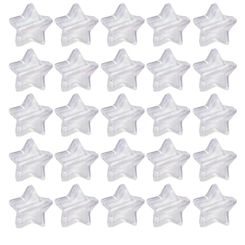 FIXOSHEE 1 Satz Acrylperlen Transparente Ab Beschichtete Sterne für Schmuck DIY Bastelprojekte und Kreative Armbänder für und Familie von FIXOSHEE