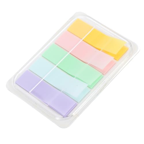 FIXOSHEE 1 Satz Haftnotizen Bunte Index Tabs Selbstklebende Lesezeichen für Büro und Zuhause Wiederverwendbare Lesestreifen Markieren und Organisieren von Notizen und Dokumenten von FIXOSHEE