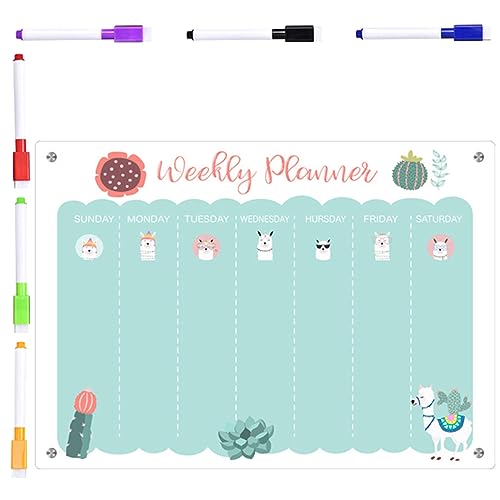 FIXOSHEE 1 Satz Magnetisches Acryl Planungsboard für Kühlschrank Täglicher Notizblock mit Weißen Markern zur Effizienten Terminorganisation Memoboard für Zuhause oder Büro FIXOSHEE 1 Satz Magnetisches Acryl Planungsboard für Kühlschrank Täglicher Notizblock mit Weißen Markern zur Effizienten Terminorganisation Memoboard für Zuhause oder Büro von FIXOSHEE
