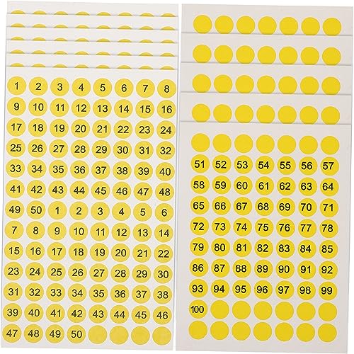FIXOSHEE 1 Satz Nummernaufkleber Klein Allzweck Runde Durchsichtige Aufkleber Runde Aufkleber Farbig Etiketten Runden Aufkleber Nach Nummer Bunt Kreis Kupferplattenaufkleber Yellow 10 Blatt FIXOSHEE 1 Satz Nummernaufkleber Klein Allzweck Runde Durchsichtige Aufkleber Runde Aufkleber Farbig Etiketten Runden Aufkleber Nach Nummer Bunt Kreis Kupferplattenaufkleber Yellow 10 Blatt von FIXOSHEE