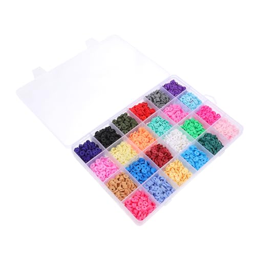 FIXOSHEE 1 Schachtel Polymer Clay Spacer Beads Bunte DIY Schmuckperlen für Armbänder Halsketten Basteln Farben Vielseitige Schmuckherstellung Zubehör von FIXOSHEE