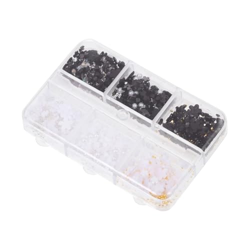 FIXOSHEE 1 Schachtel Resin Nagelkunst Blumen Charms Fächer Box Langlebige DIY Nagel Dekoration Handgefertigte Fingernagel Ornamente Maniküre Zubehör für Frauen und Mädchen von FIXOSHEE
