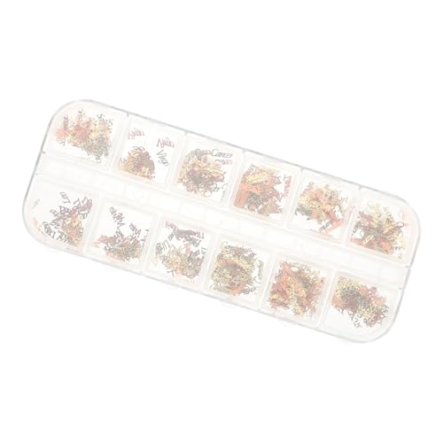 FIXOSHEE 1 Schachtel Teiliges Tierkreis Nail Art Charms Kupferne Metall Nail Charms Glänzende Nageldekorationen für DIY Mädchen Maniküre Langlebige Leichte Nagelverzierung von FIXOSHEE