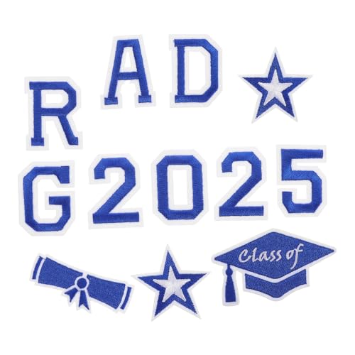 FIXOSHEE 1 Set 2025 Graduation Bestickte Aufnäher Zum Aufbügeln. 2025 Graduation Season Patches Für Kleidung, Rucksäcke, Hüte, Jacken, Diy-mode-accessoires von FIXOSHEE