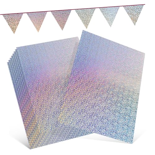 FIXOSHEE 10 Blatt Holografisches Glitzerpapier Farbiges Kartonpapier mit Schillerndem Einfach Zuschneidbar Vielseitig für Scrapbooking Origami Basteln Sicher für Erwachsene FIXOSHEE 10 Blatt Holografisches Glitzerpapier Farbiges Kartonpapier mit Schillerndem Einfach Zuschneidbar Vielseitig für Scrapbooking Origami Basteln Sicher für Erwachsene von FIXOSHEE