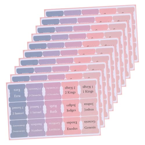FIXOSHEE 10 Blatt Laminierte Bibel Index Tabs Selbstklebende Buchregister für Männer und Frauen Praktische Papier etiketten mit Feiner Textur Dekorative Bibelmarkierungen für Effizientes FIXOSHEE 10 Blatt Laminierte Bibel Index Tabs Selbstklebende Buchregister für Männer und Frauen Praktische Papier etiketten mit Feiner Textur Dekorative Bibelmarkierungen für Effizientes von FIXOSHEE