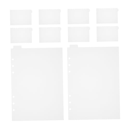 FIXOSHEE 10 Blatt Notizbuch Trennblätter Transparente Registerkarten für Ringordner Langlebige Materialien Einfach zu Beschriften für Büro und Studium von FIXOSHEE