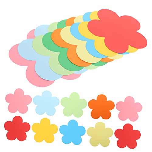 FIXOSHEE 10 Packungen Bunte Blumen Papierausschnitte Design Farbiges Bastelpapier DIY Schulwanddeko Kinderzimmer Wanddekoration Praktische Papierdeko für Kreative Bastelprojekte von FIXOSHEE