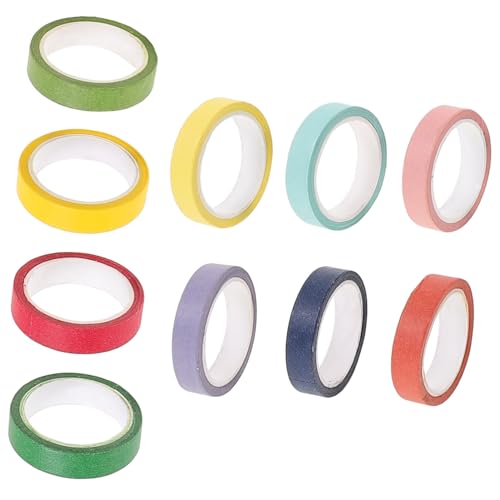 FIXOSHEE 10 Rollen Bunte Washi Tapes Regenbogenfarben Dekoratives Klebeband für Scrapbooking DIY Planer Geschenkverpackung Aufkleber Vielseitig Verwendbar Leicht Abreißbar FIXOSHEE 10 Rollen Bunte Washi Tapes Regenbogenfarben Dekoratives Klebeband für Scrapbooking DIY Planer Geschenkverpackung Aufkleber Vielseitig Verwendbar Leicht Abreißbar von FIXOSHEE