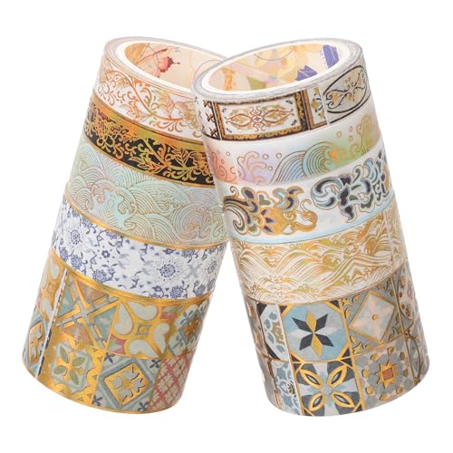 FIXOSHEE 10 Rollen Washi Tape Vintage Stil Klebeband für DIY Scrapbooking Dekorative Klebebänder mit Einzigartigem Muster Rückstandsfrei Entfernbar für Notizbücher Geschenkverpackung und FIXOSHEE 10 Rollen Washi Tape Vintage Stil Klebeband für DIY Scrapbooking Dekorative Klebebänder mit Einzigartigem Muster Rückstandsfrei Entfernbar für Notizbücher Geschenkverpackung und von FIXOSHEE