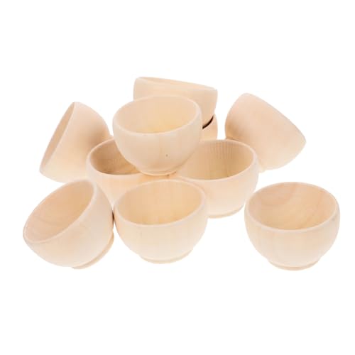 FIXOSHEE 10 Stück DIY Holzschalen Unbehandeltem Holz für Bastelprojekte Gestalten Runde Holzschalen für Hochzeiten Partys und Dekorationen FIXOSHEE 10 Stück DIY Holzschalen Unbehandeltem Holz für Bastelprojekte Gestalten Runde Holzschalen für Hochzeiten Partys und Dekorationen von FIXOSHEE