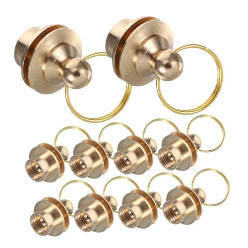 FIXOSHEE 10 Stück Hebezeuge Armbandverschlüsse Anschlüsse Schnurendkappenverschluss Verbinder zur Herstellung von DIY-Schmuck Kürbisse zum Basteln Messing Golden von FIXOSHEE