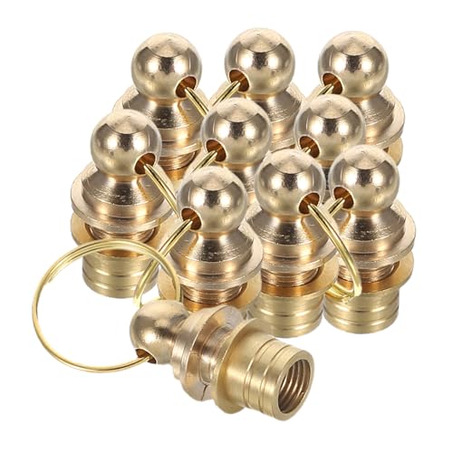 FIXOSHEE 10 Stück Hebezeuge Schnurendkappenverschluss Armbandverschlüsse Anschlüsse Verbinder zur Herstellung von DIY-Schmuck Kürbisse zum Basteln Messing Golden von FIXOSHEE
