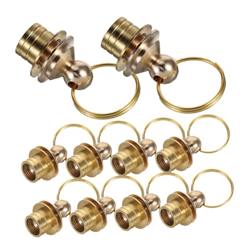 FIXOSHEE 10 Stück Hebezeuge schmuck Armbandverschlüsse Anschlüsse Kürbisse zum Basteln Schnurendkappenverschluss Messing Golden von FIXOSHEE