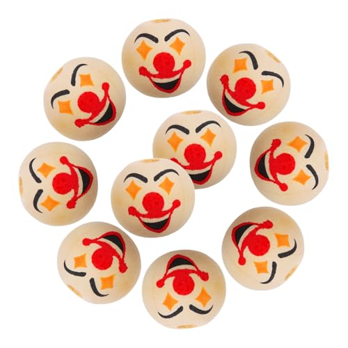FIXOSHEE 10 Stück Holzperlen mit Clown Motiv Kindgerechte DIY Schmuckperlen für Armbänder Halsketten Ohrringe Bastelperlen für Halloween Kindergeburtstag Kreativsets FIXOSHEE 10 Stück Holzperlen mit Clown Motiv Kindgerechte DIY Schmuckperlen für Armbänder Halsketten Ohrringe Bastelperlen für Halloween Kindergeburtstag Kreativsets von FIXOSHEE