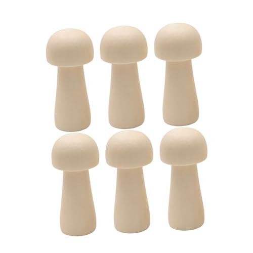 FIXOSHEE 10 Stück Holzpilz Bastelset Naturholz DIY Malspielzeug für Glatte Oberfläche Originelles Puppenmodell zum Bemalen und Dekorieren Kindgerechtes Holzspielzeug für Handarbeit und FIXOSHEE 10 Stück Holzpilz Bastelset Naturholz DIY Malspielzeug für Glatte Oberfläche Originelles Puppenmodell zum Bemalen und Dekorieren Kindgerechtes Holzspielzeug für Handarbeit und von FIXOSHEE