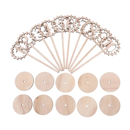FIXOSHEE 10 Stück Holzzahlen Tischdekoration für Hochzeit Party Natürliche Holzmaterialien Stabile Glatte Basis Vielseitig Verwendbar als Sitzplatznummern und Fotorequisiten FIXOSHEE 10 Stück Holzzahlen Tischdekoration für Hochzeit Party Natürliche Holzmaterialien Stabile Glatte Basis Vielseitig Verwendbar als Sitzplatznummern und Fotorequisiten von FIXOSHEE