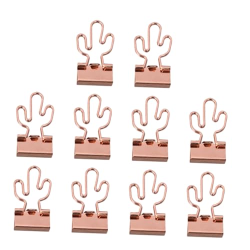 FIXOSHEE 10 Stück Rosegold Binder Clips aus Stabilem Metall Vielseitige Büroklammern für Dokumente Rechnungen und Notizen Langlebig Grate für Schule und Bürobedarf von FIXOSHEE