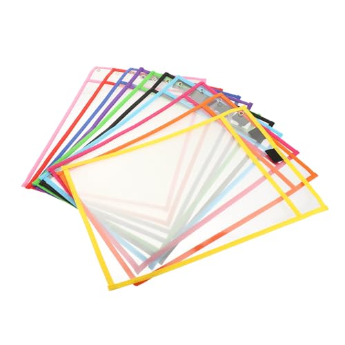 FIXOSHEE 10 Stück Teiliges Abwischbare Dokumententaschen Tragbare PVC Hüllen für Wiederverwendbare Blattschutzfolien Transparente Schreibtaschen für Tägliche Nutzung FIXOSHEE 10 Stück Teiliges Abwischbare Dokumententaschen Tragbare PVC Hüllen für Wiederverwendbare Blattschutzfolien Transparente Schreibtaschen für Tägliche Nutzung von FIXOSHEE