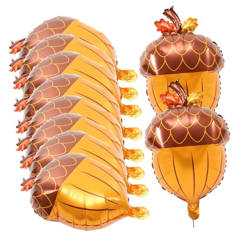 FIXOSHEE 10 Stück Teiliges Aluminiumfolie Luftballons in Kiefernzapfen form Herbstliche Folienballons für Thanksgiving Partydeko Große Farbenfrohe Festtagsballons für Wohnzimmer und FIXOSHEE 10 Stück Teiliges Aluminiumfolie Luftballons in Kiefernzapfen form Herbstliche Folienballons für Thanksgiving Partydeko Große Farbenfrohe Festtagsballons für Wohnzimmer und von FIXOSHEE