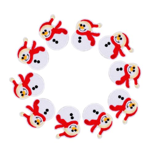 FIXOSHEE 10 Stück Teiliges Bestickte Schneemann Patches Weiß Weihnachtliche Aufnäher zum Aufbügeln und Nähen Langlebige Applikationen für Kleidung DIY Weihnachtsdeko und Geschenkidee FIXOSHEE 10 Stück Teiliges Bestickte Schneemann Patches Weiß Weihnachtliche Aufnäher zum Aufbügeln und Nähen Langlebige Applikationen für Kleidung DIY Weihnachtsdeko und Geschenkidee von FIXOSHEE