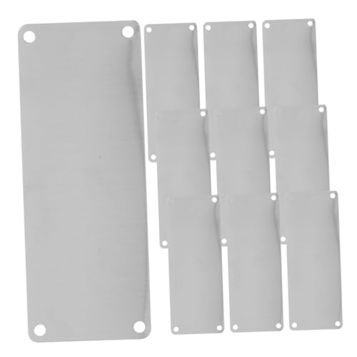 FIXOSHEE 10 Stück Teiliges Blanko Schild mit Löchern Dicke Robuste Metallplatte für Gravur Vielseitige Namensschilder für Büro Gewerbe und Heimgebrauch FIXOSHEE 10 Stück Teiliges Blanko Schild mit Löchern Dicke Robuste Metallplatte für Gravur Vielseitige Namensschilder für Büro Gewerbe und Heimgebrauch von FIXOSHEE