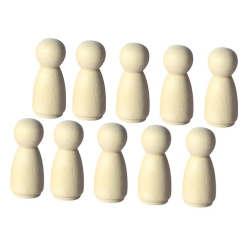FIXOSHEE 10 Stück Teiliges DIY Unbemalt Leicht Glatt zum Bemalen Basteln für Ab Jahren Kreative Mini Holzfiguren für Dekoration und Kinderhandwerk von FIXOSHEE