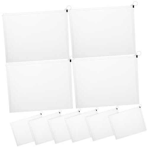 FIXOSHEE 10 Stück Teiliges Dokumententaschen Transparente Dicke Stoßfeste Organizer Taschen mit Reißverschluss Große Kapazität für Stifte Tickets und Kosmetik Multifunktional Tragbar von FIXOSHEE