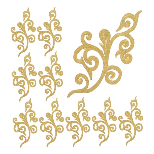 FIXOSHEE 10 Stück Teiliges Goldene Bestickte Spitzen Applikationen mit Selbstklebendem Rückseite zum Aufbügeln und Aufnähen Hochzeitskleider Kostüme Dekoration von Kleidung und Accessoires FIXOSHEE 10 Stück Teiliges Goldene Bestickte Spitzen Applikationen mit Selbstklebendem Rückseite zum Aufbügeln und Aufnähen Hochzeitskleider Kostüme Dekoration von Kleidung und Accessoires von FIXOSHEE