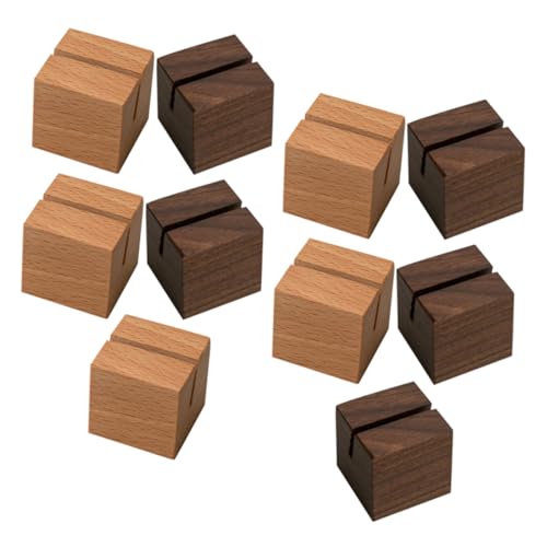 FIXOSHEE 10 Stück Teiliges Holz Kartenhalter aus und Schwarznuss Holz mit Schlitz Kompakte Namensschild und Visitenkartenständer für Büro Party und Schreibtischdekoration FIXOSHEE 10 Stück Teiliges Holz Kartenhalter aus und Schwarznuss Holz mit Schlitz Kompakte Namensschild und Visitenkartenständer für Büro Party und Schreibtischdekoration von FIXOSHEE