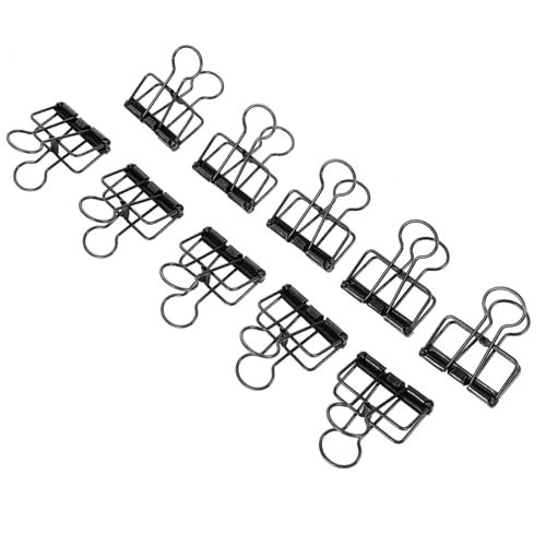 FIXOSHEE 10 Stück Teiliges Metall Binder Clips Schwarz Langlebige Dokumenten klammern aus Legierung Vielseitige Büroklammern für Papier Notizen Karten Rostfrei und Formstabil für Büro und FIXOSHEE 10 Stück Teiliges Metall Binder Clips Schwarz Langlebige Dokumenten klammern aus Legierung Vielseitige Büroklammern für Papier Notizen Karten Rostfrei und Formstabil für Büro und von FIXOSHEE