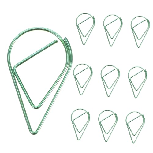 FIXOSHEE 10 Stück Teiliges Metall Büroklammern Wasser Tropfen Form Kleine Stabile Paper Clips für Bürobedarf Vielseitig als Notiz und Fotohalter Leicht und Platzsparend für Schule und FIXOSHEE 10 Stück Teiliges Metall Büroklammern Wasser Tropfen Form Kleine Stabile Paper Clips für Bürobedarf Vielseitig als Notiz und Fotohalter Leicht und Platzsparend für Schule und von FIXOSHEE